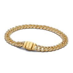 Cuban chain 14k gold-plated bracelet wit 563008C01-16