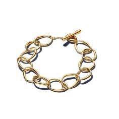 Organically shaped link 14k gold-plated 563864C00-3