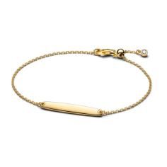 Engravable 14k gold-plated bar bracelet 564010C01-18