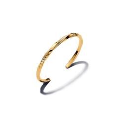Twisted 14k gold-plated open bangle 563869C00-2