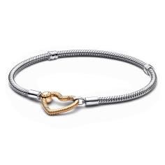Snake chain sterling silver bracelet wit 569539C00-17