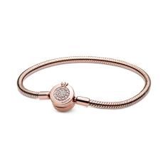Pandora Rose Snake Chain Bracelet w Crow 589046C01-16