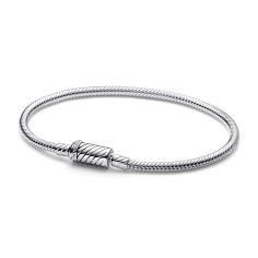 Snake chain sterling silver bracelet wit 590122C00-17
