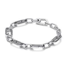 Sterling silver link bracelet with 5 ope 593363C00-3