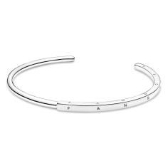 Pandora Logo Iconic Silver Open Bangle 599493C00-1