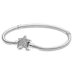 Snake chain sterling silver bracelet wit 599639C01-17