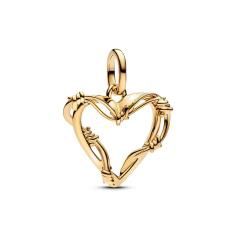 Barb wire 14k gold-plated medallion 762526C00