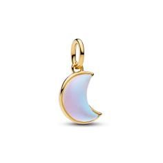 Moon 14k gold-plated dangle with clear c 764275C01