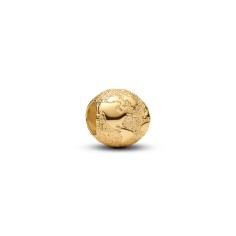 Textured globe 14k gold-plated mini char 764529C00