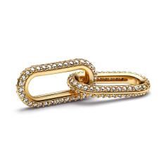 14k Gold-plated double link with clear c 769660C01