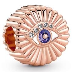 Eye 14k rose gold-plated charm with clea 780097C01
