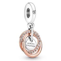 Encircled sterling silver and 14k rose g 780797C01