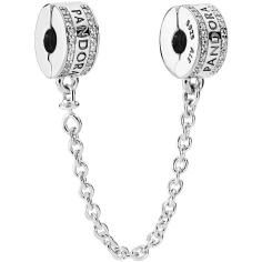 PANDORA Insignia Silver Safety Chain w C 792057CZ-05