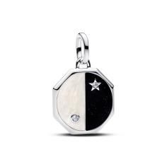 Yin and yang sterling silver medallion w 793688C01