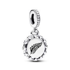 Fern sterling silver dangle with black e 793928C00_E004