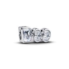 BOO sterling silver charm with clear cub 794060C01