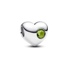 Engravable heart sterling silver charm w 794161C08