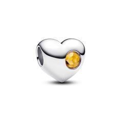 Engravable heart sterling silver charm w 794161C11