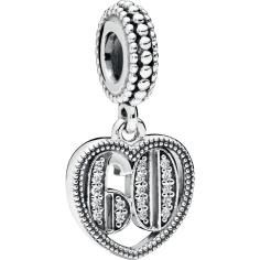 60 Years of Love Silver Hanging Charm w 797265CZ
