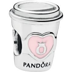 Drink To Go Silver Charm w Pale Pink Ena 797185EN160