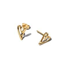 Heart 14k gold-plated stud earrings 264393C00
