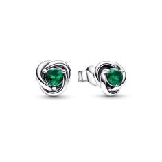 May Birthstone silver stud earrings with 292334C08