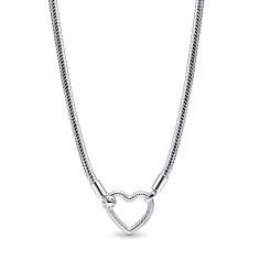 Snake chain sterling silver necklace wit 393377C00-45