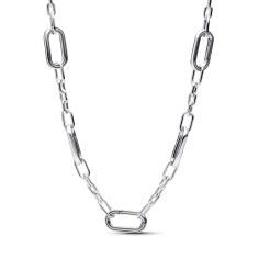 Sterling silver small-link necklace with 393861C00-45