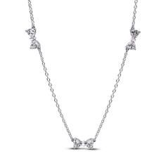 Bow sterling silver station chain neckla 394231C01-40