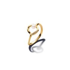 14k gold-plated ring with treated white 163831C01-54