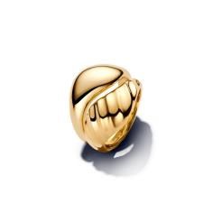 Rippled 14k gold-plated ring set 163832C00-50