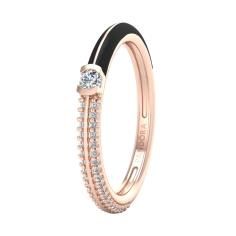 14k Rose gold-plated ring with clear cub 182528C01-58