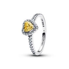 Heart sterling silver ring with vibrant 198421C06-50