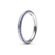 Sterling silver ring with true blue crys 199679C03-54