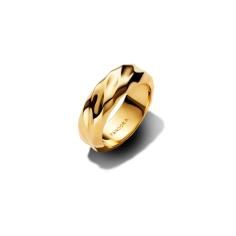 Rippled 14k gold-plated ring 163886C00-60
