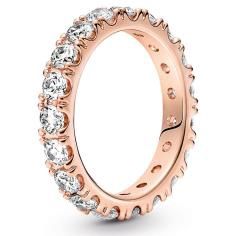 14k Rose gold-plated ring with clear cub 180050C01-52
