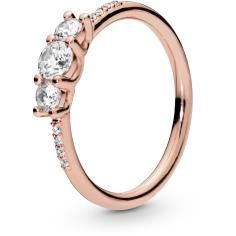PANDORA Rose Sparkling Elegance Ring w C 186242CZ-50