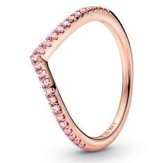 Wishbone 14k rose gold-plated ring with 186316C02-54
