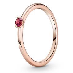 Pandora Rose Solitaire Ring w Red CZ 189259C01-50