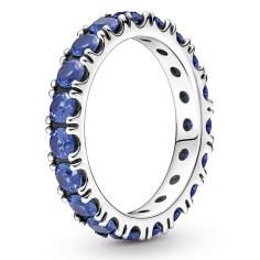 Sterling silver ring with princess blue 190050C02-48