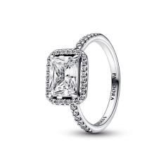Sterling silver ring with clear cubic zi 192391C01-52