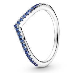 Wishbone sterling silver ring with stell 196316C02-46