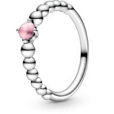 October Petal Pink Silver Ring with Man- 198867C09-50