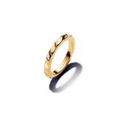 Rippled 14k gold-plated ring 163885C00-56