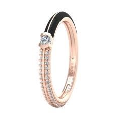 14k Rose gold-plated ring with clear cub 182528C01-56