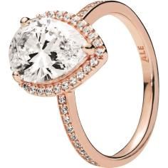 PANDORA Rose Radiant Teardrop Ring with 186251CZ-56