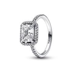 Sterling silver ring with clear cubic zi 192391C01-54