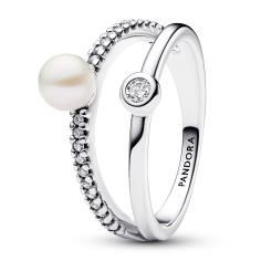 Sterling silver ring with white treated 193147C01-58