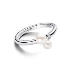 Sterling silver ring with white treated 193156C01-54