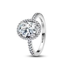 Sterling silver ring with clear cubic zi 193777C01-50